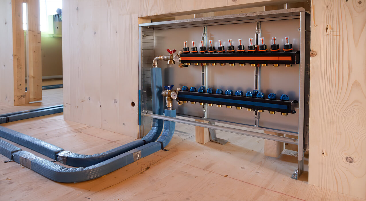 installation heizwasser rohrsystem